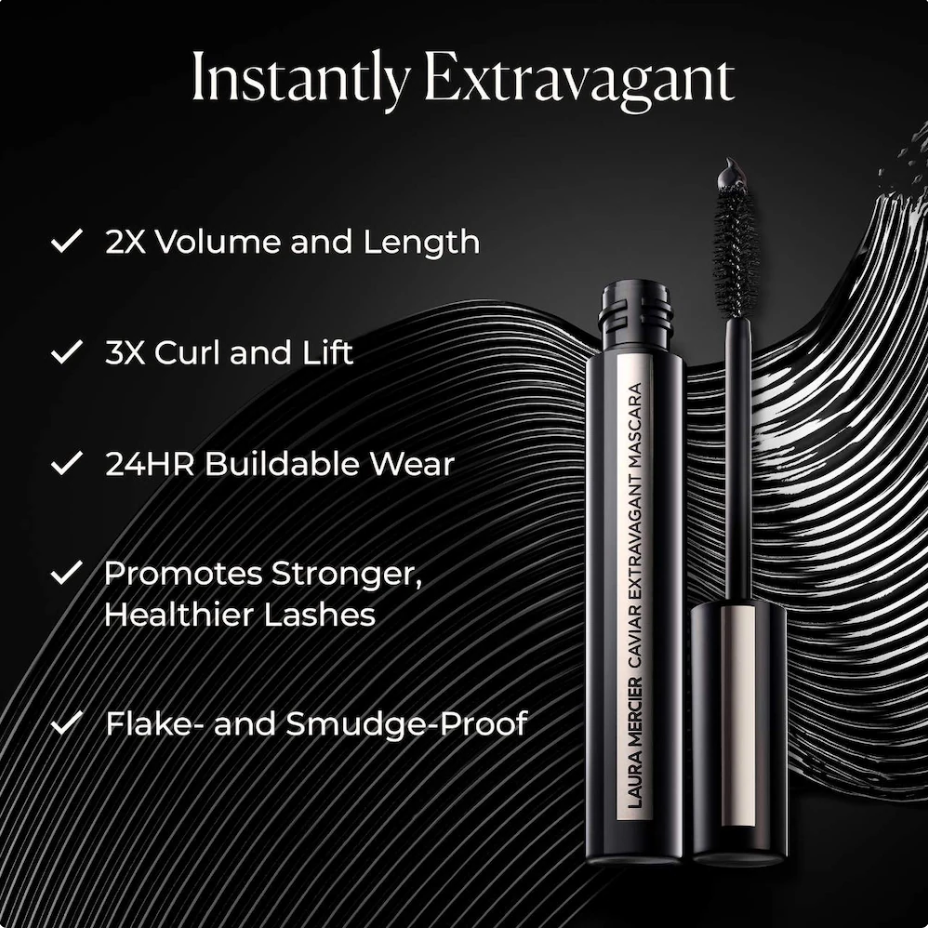 Laura Mercier Caviar Extravagant Máscara Voluminizadora y Alargadora