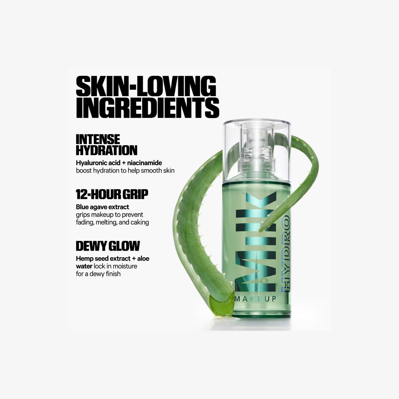 MILK MAKEUP Hydro Grip Hydrating Makeup Primer con Ácido Hialurónico y Niacinamida
