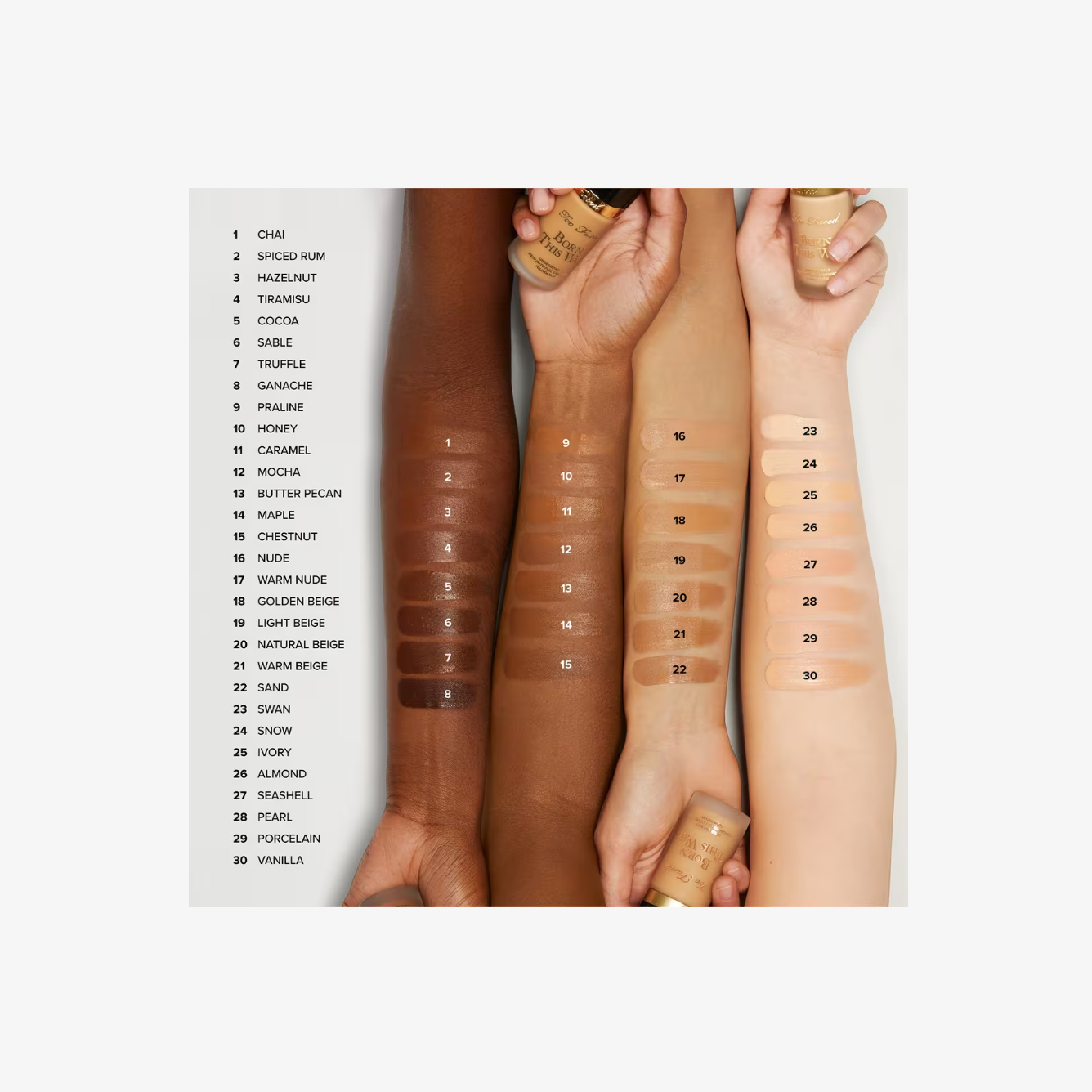 Too Faced Born This Way Base de Cobertura Media a Total Invisible