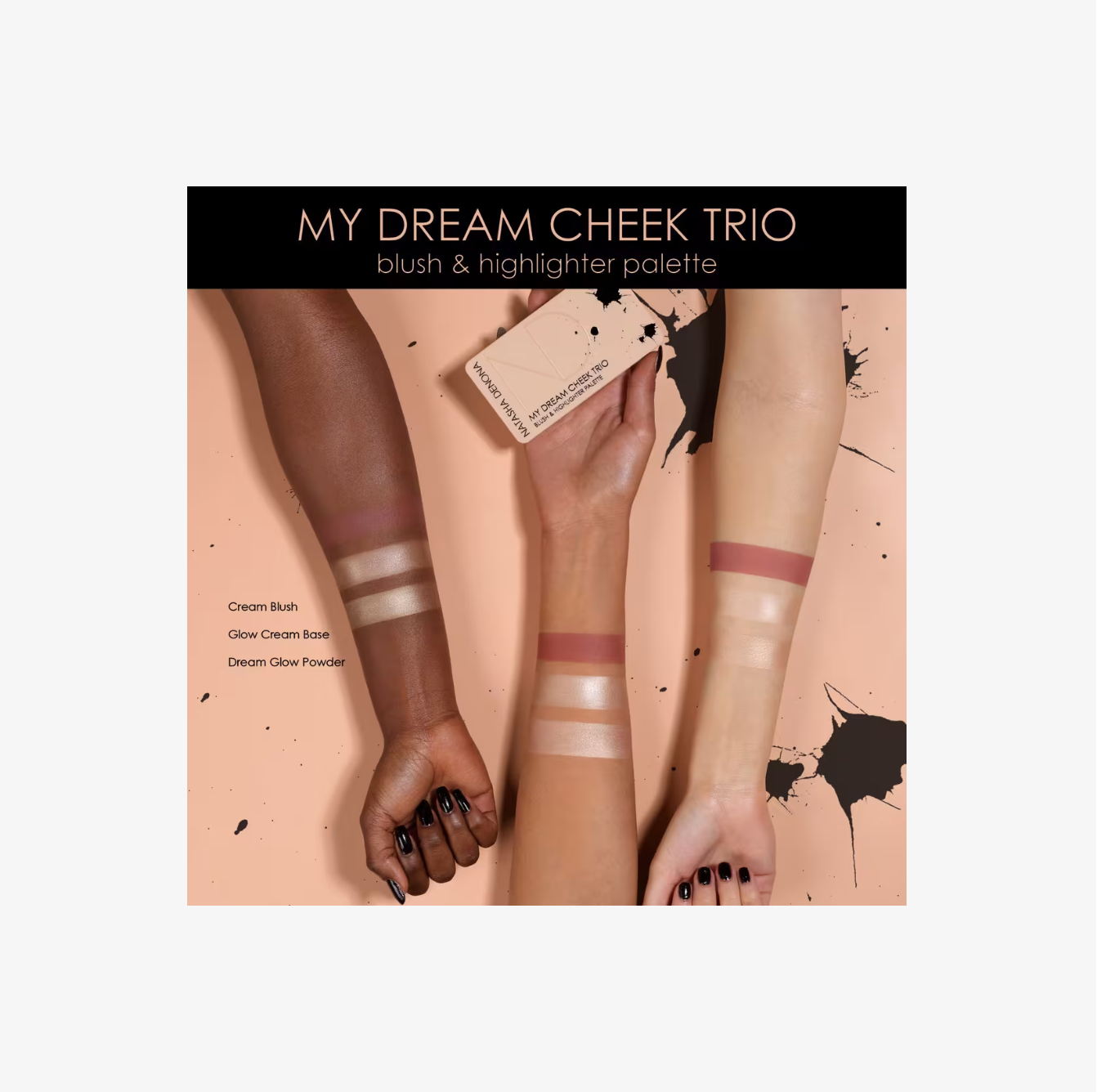 NATASHA DENONA My Dream Cheek Trio – Paleta de Rubor & Iluminador