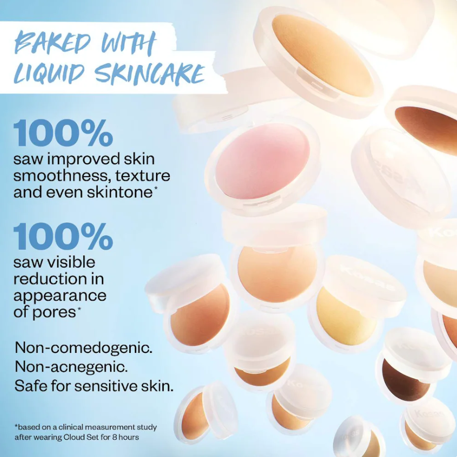 Kosas Cloud Set Polvo Compacto Horneado, Suavizante y Fijador