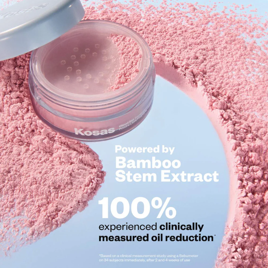 Kosas Cloud Set Polvo Suelto Translúcido, Libre de Talco, Fijador + Difuminador