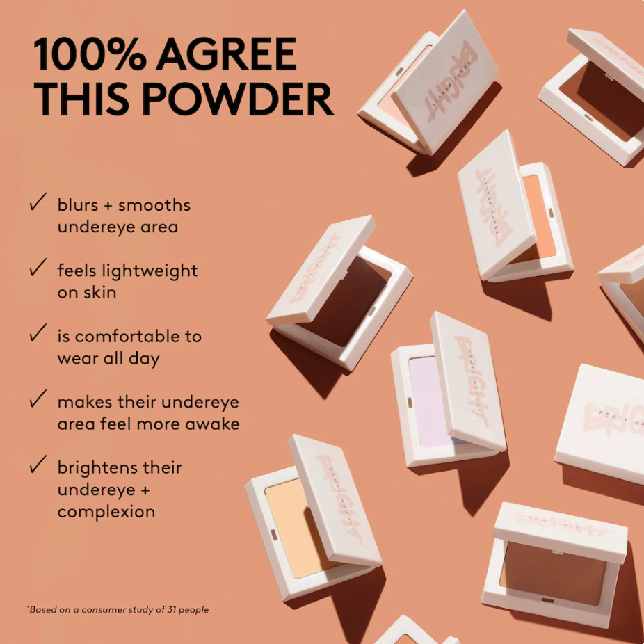 Fenty Beauty by Rihanna Bright Fix Polvo Compacto Instantáneo Iluminador + Fijador