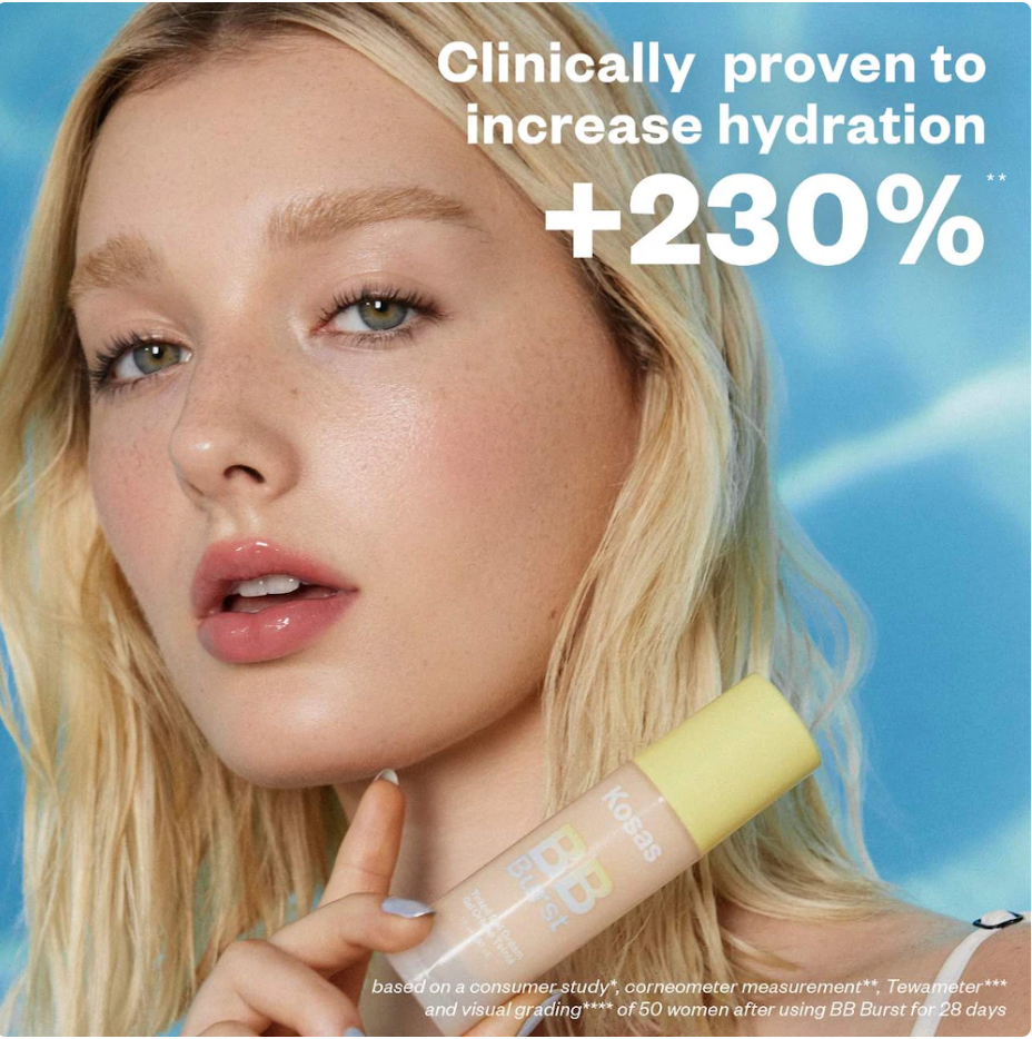 Kosas BB Burst Crema en Gel Hidratante con Color con Péptidos de Cobre