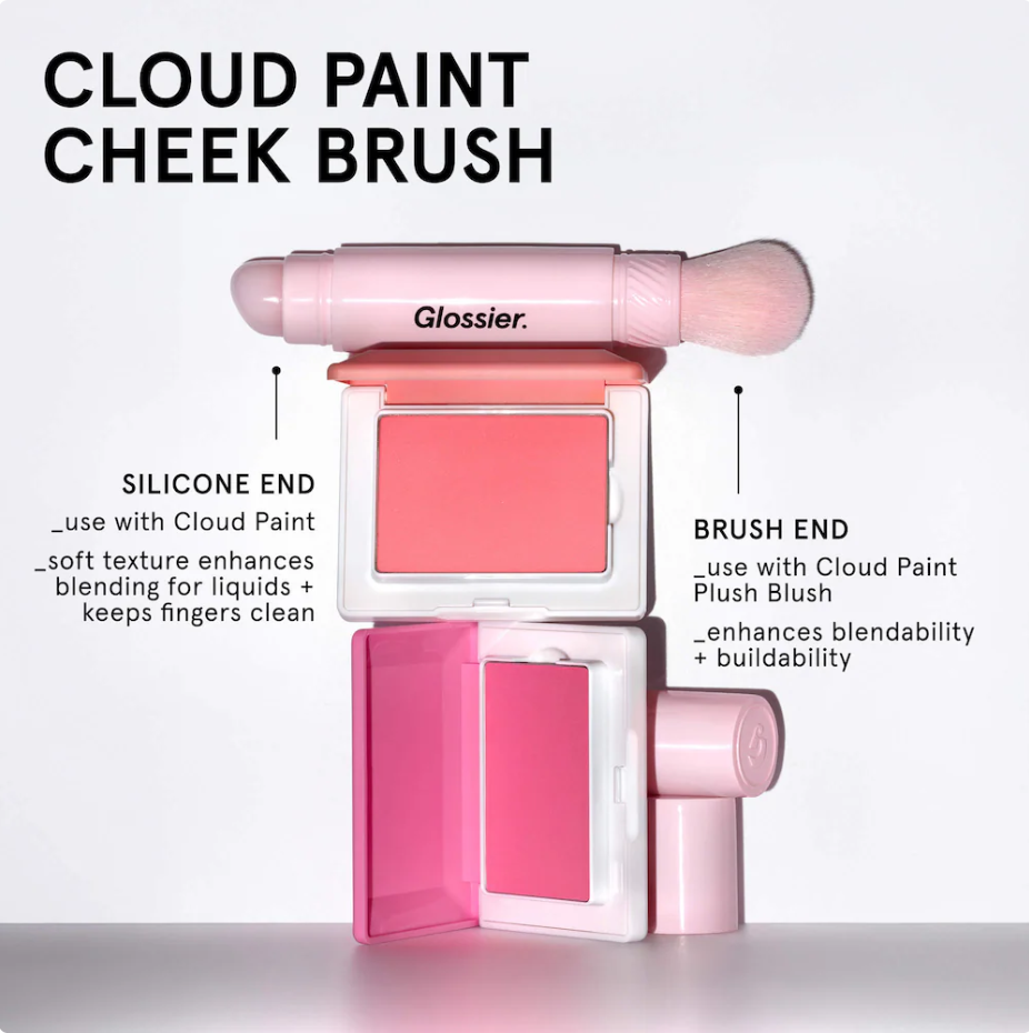 Glossier Cloud Paint Dual-Ended Cheek Blush Brush