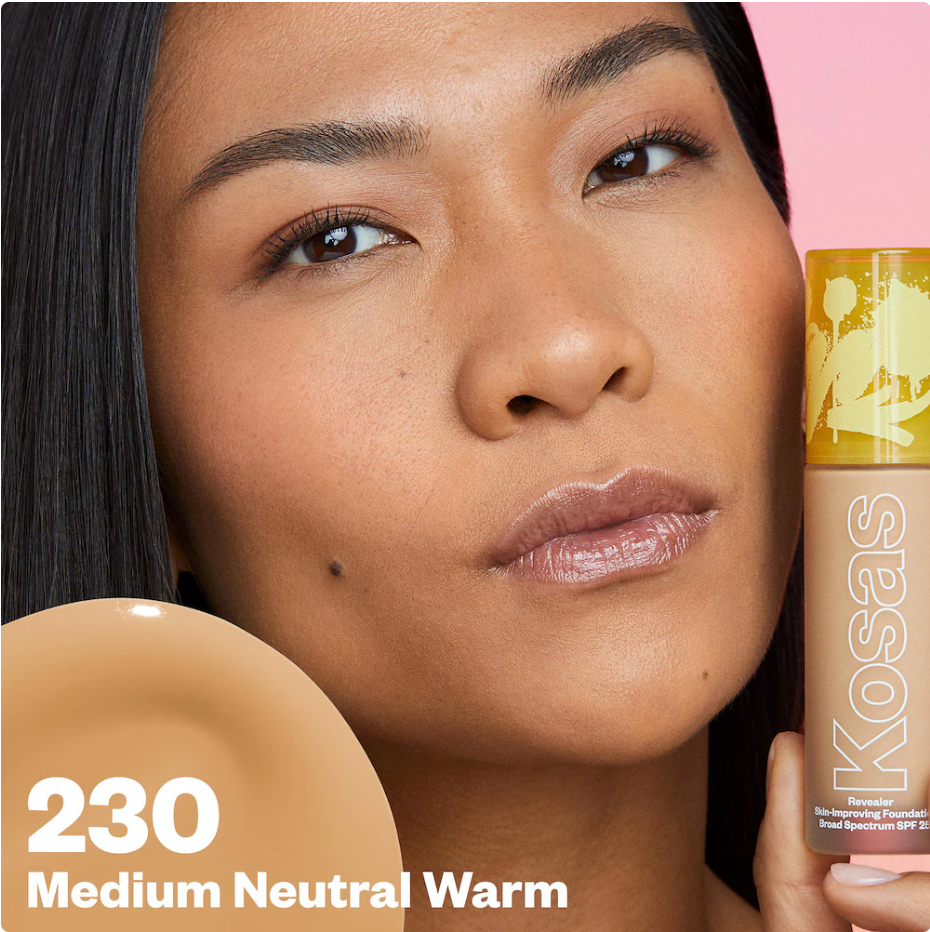 Kosas Revealer Skin-Improving Foundation SPF 25 with Hyaluronic Acid and Niacinamide