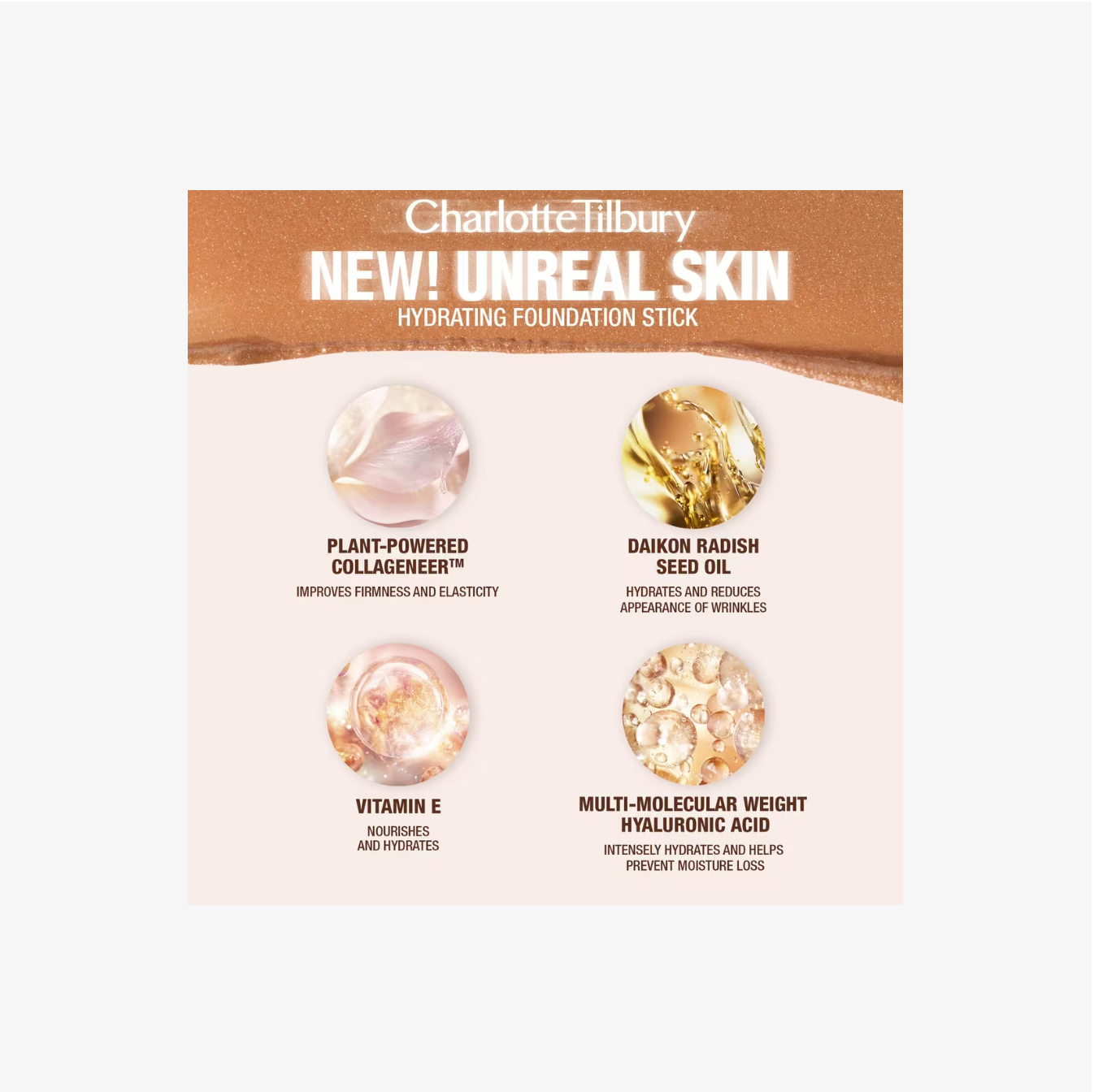 Charlotte Tilbury Unreal Skin Sheer Glow Tint Base en Barra Hidratante