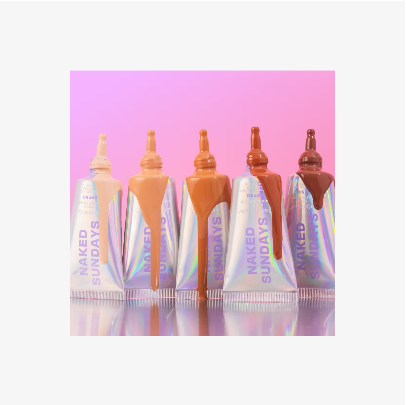 Naked Sundays BeautyScreen Base Mineral con Péptidos y SPF 50