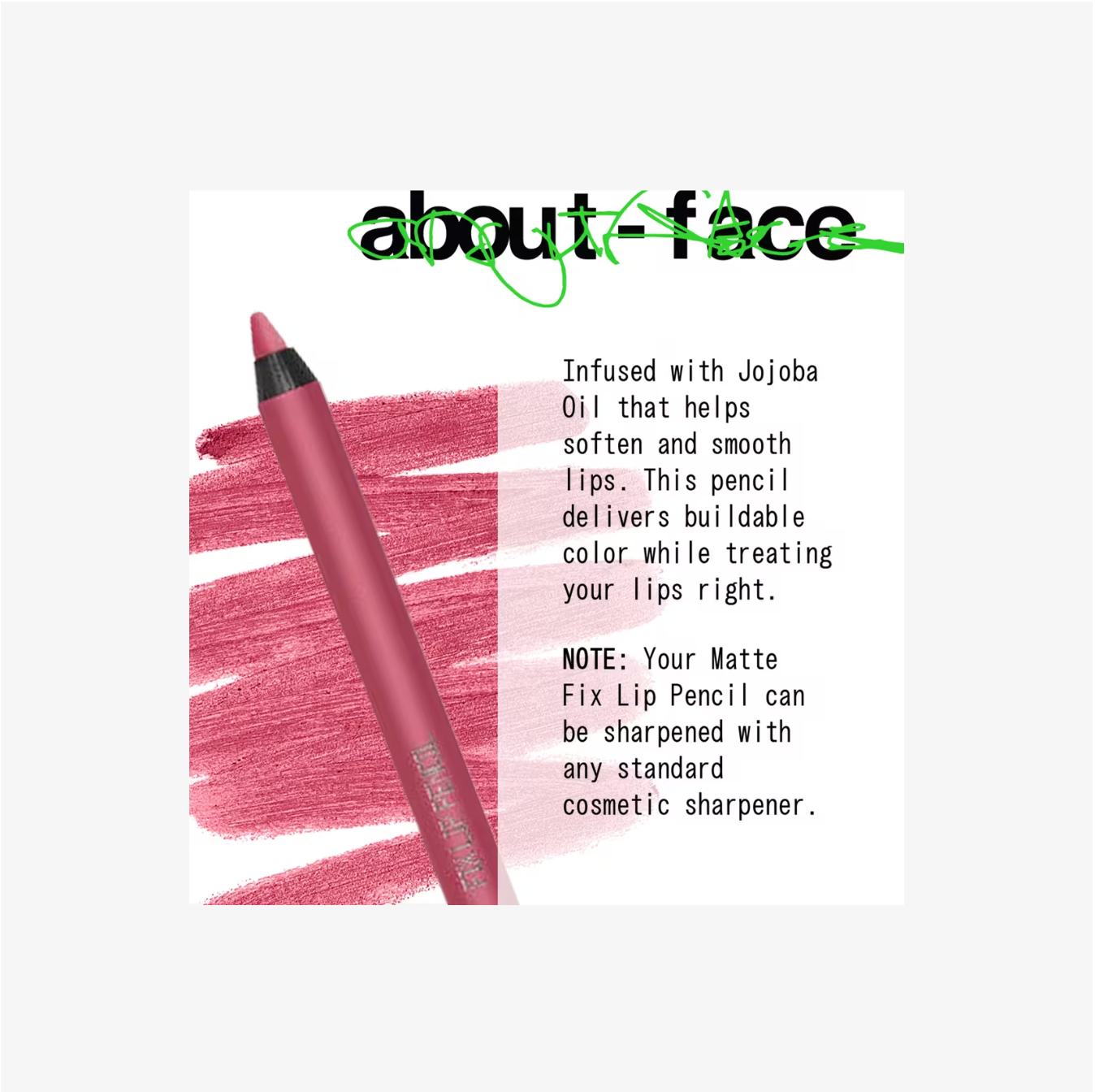 about-face Matte Fix Lip Pencil