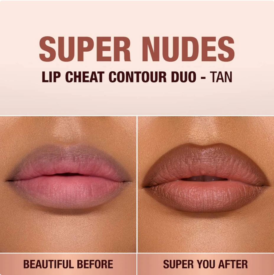 Charlotte Tilbury Super Nudes Lip Cheat Contour Duo Delineador de Labios