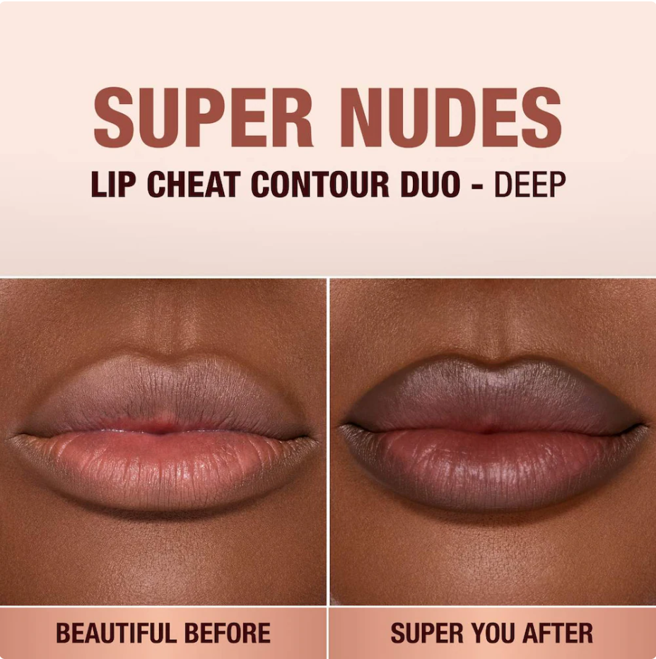 Charlotte Tilbury Super Nudes Lip Cheat Contour Duo Delineador de Labios