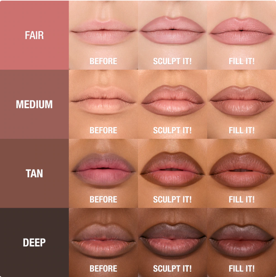 Charlotte Tilbury Super Nudes Lip Cheat Contour Duo Delineador de Labios