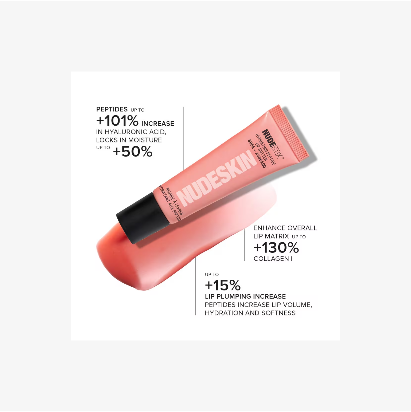 NUDESTIX Nudeskin Hydrating Peptide Lip Butter
