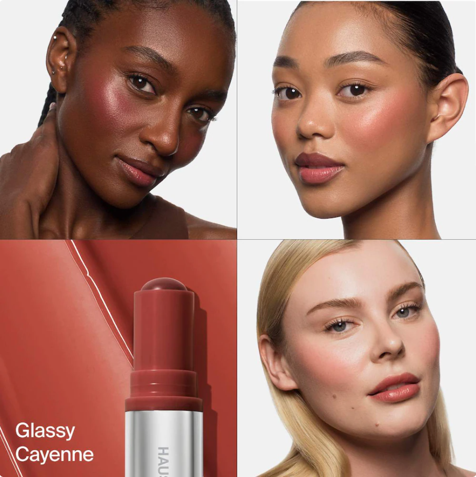 HAUS LABS BY LADY GAGA Color Fuse Longwear Hydrating Glassy Lip + Cheek Blush Balm Stick