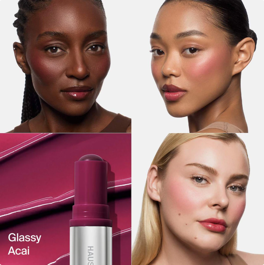 HAUS LABS BY LADY GAGA Color Fuse Longwear Hydrating Glassy Lip + Cheek Blush Balm Stick