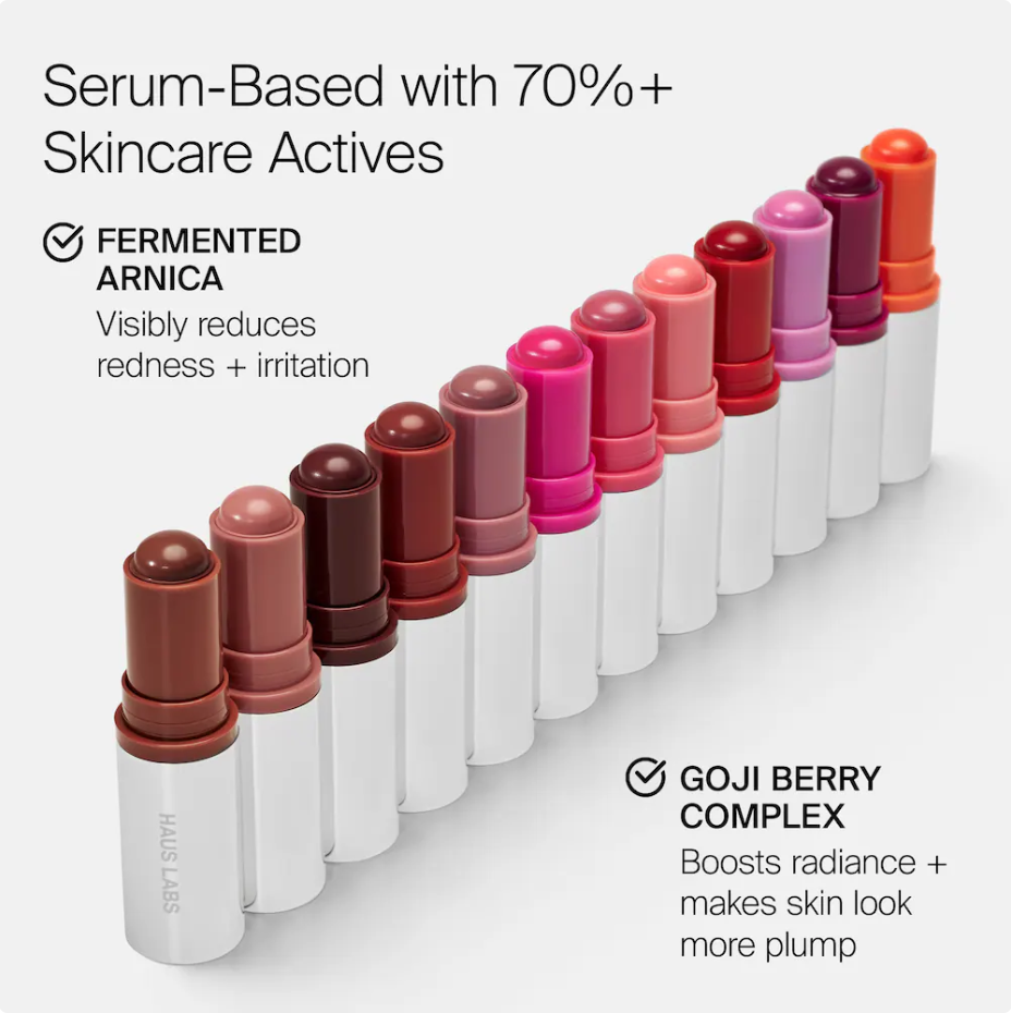 HAUS LABS BY LADY GAGA Color Fuse Longwear Hydrating Glassy Lip + Cheek Blush Balm Stick