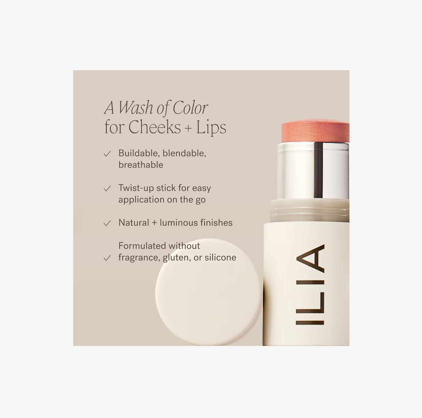 ILIA The Beauty of Clean Makeup Set - Set de maquillaje limpio para ojos, mejillas y labios