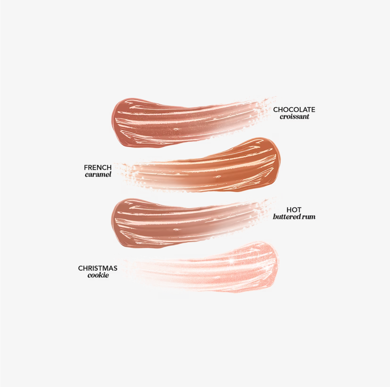 Polite Society Naughty & Nice Neutrals - Set de 4 bálsamos labiales brillantes