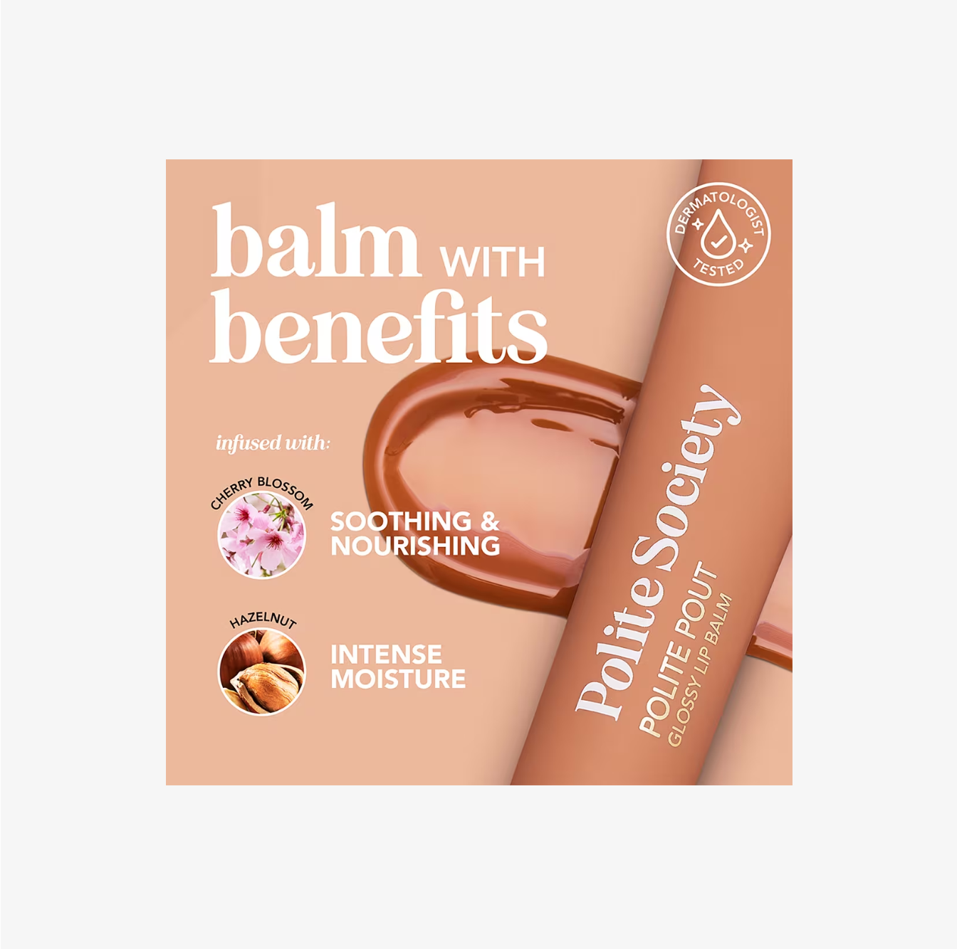 Polite Society Naughty & Nice Neutrals - Set de 4 bálsamos labiales brillantes