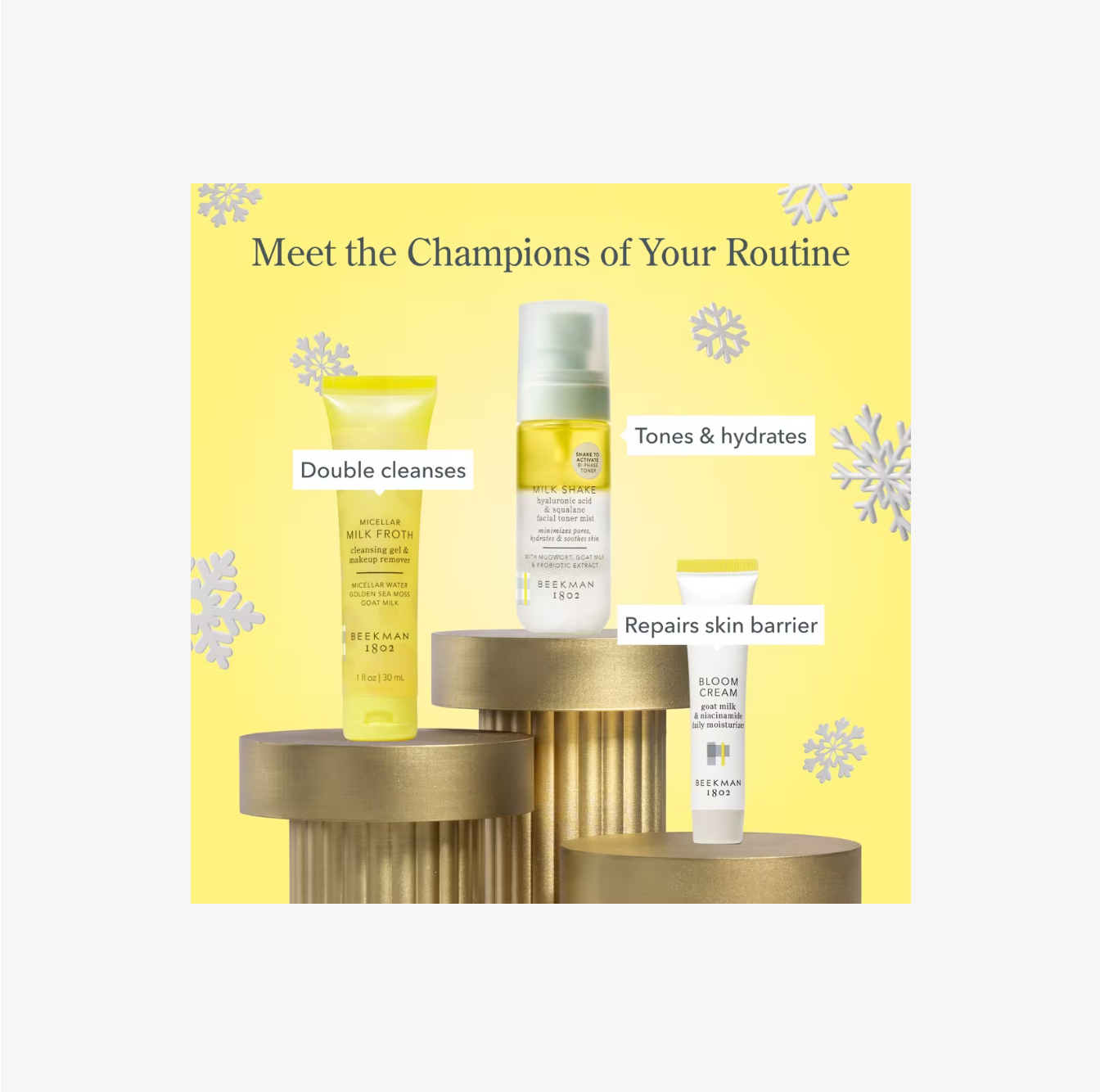 Beekman 1802 Skincare Winners Travel-Size Skincare Set de Regalo