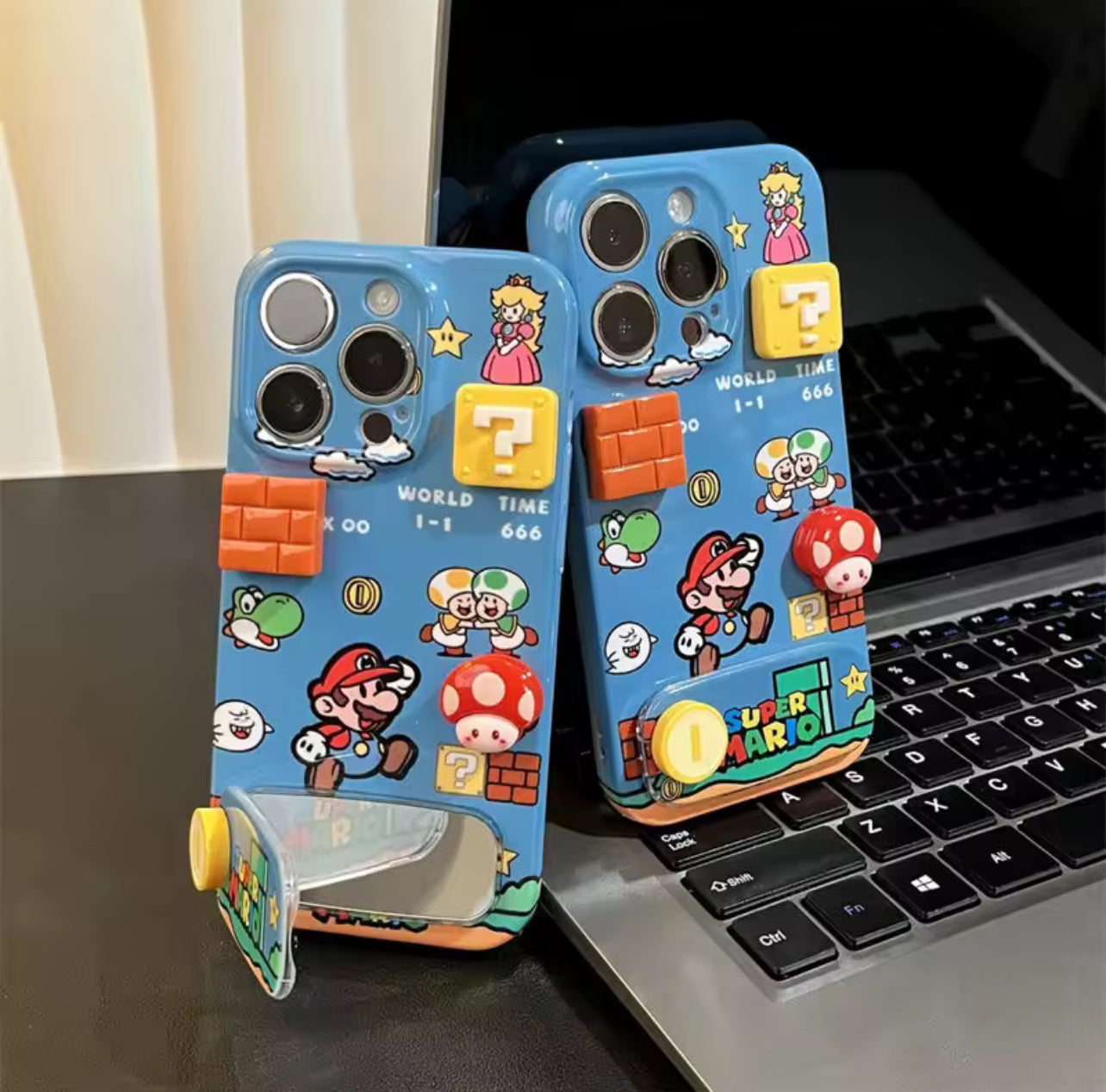 Mario Bross Iphone Case Con Espejo