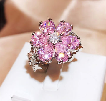 Anillo Flor De Cerezo Plata .925