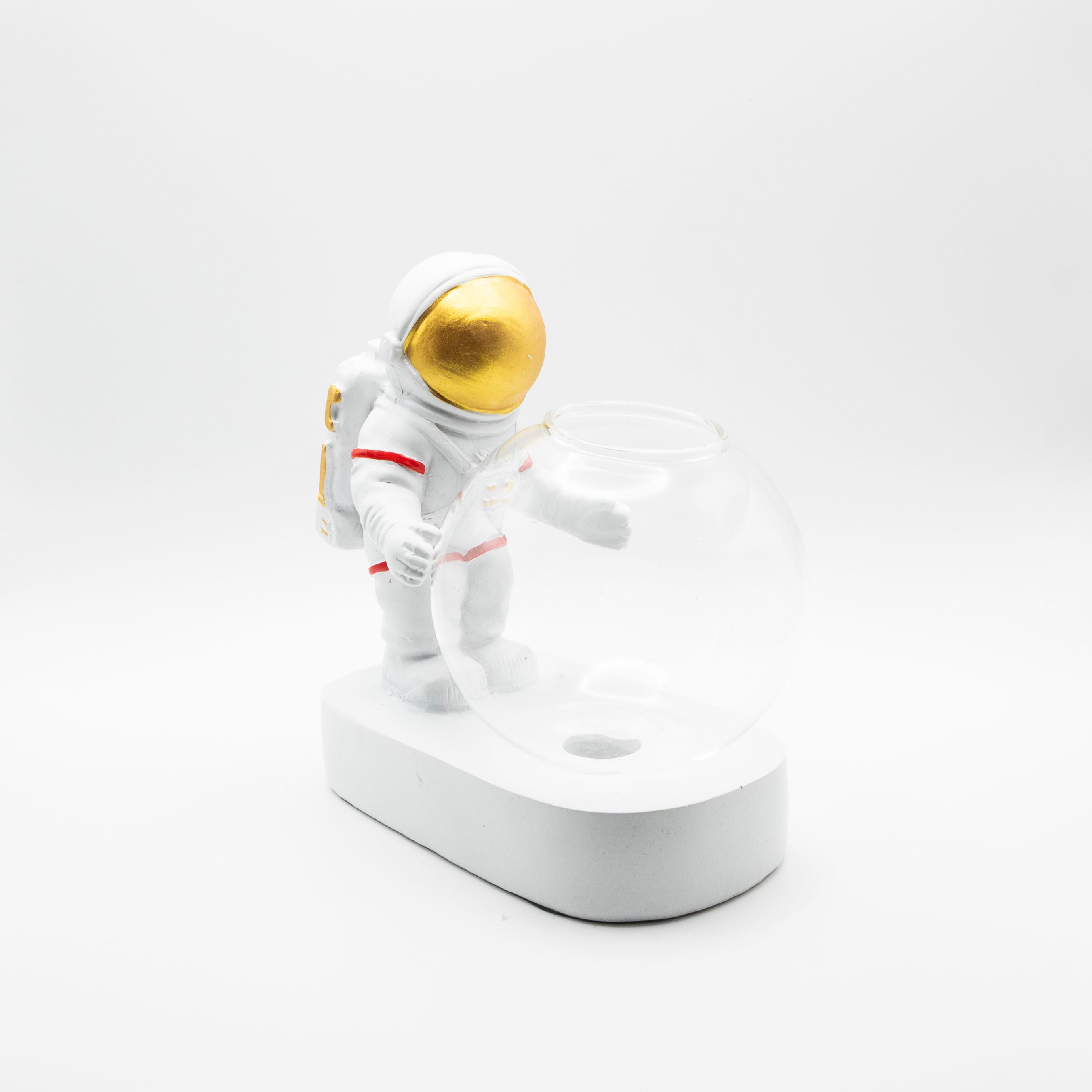 Maceta de astronauta con lámpara