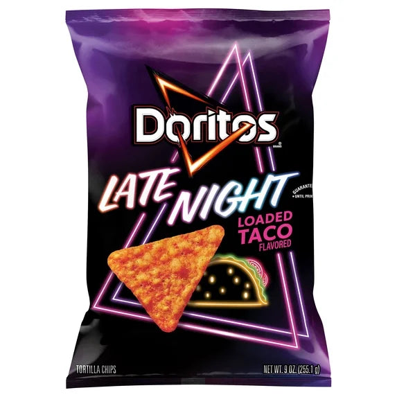 Doritos Chips de Tortilla Late Night Taco Cargado, Bolsa de 9 oz