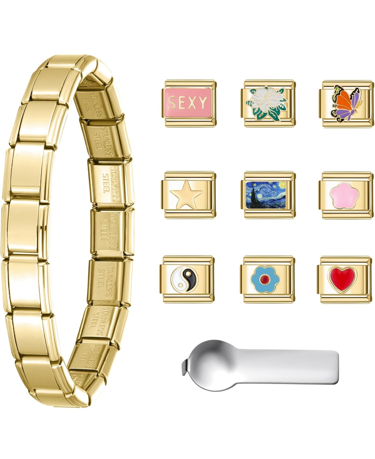 Brazalete Italiano Eslabones Italian Charm Sweetv