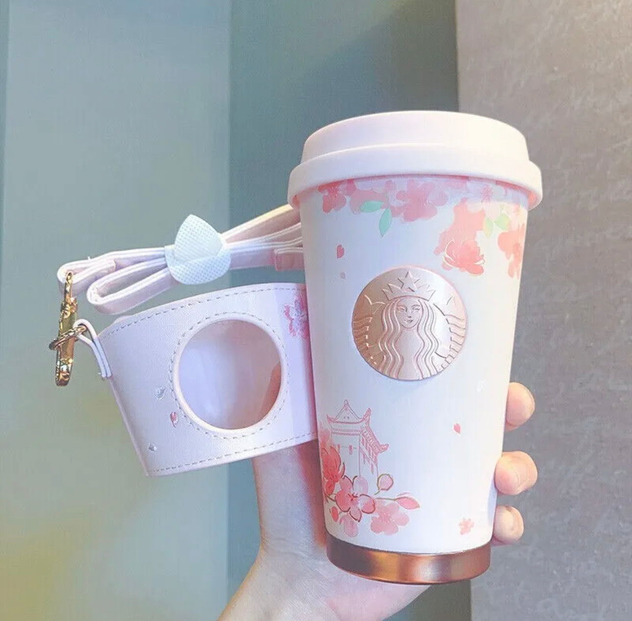Starbucks China Sakura Blossom Termo Con Correa