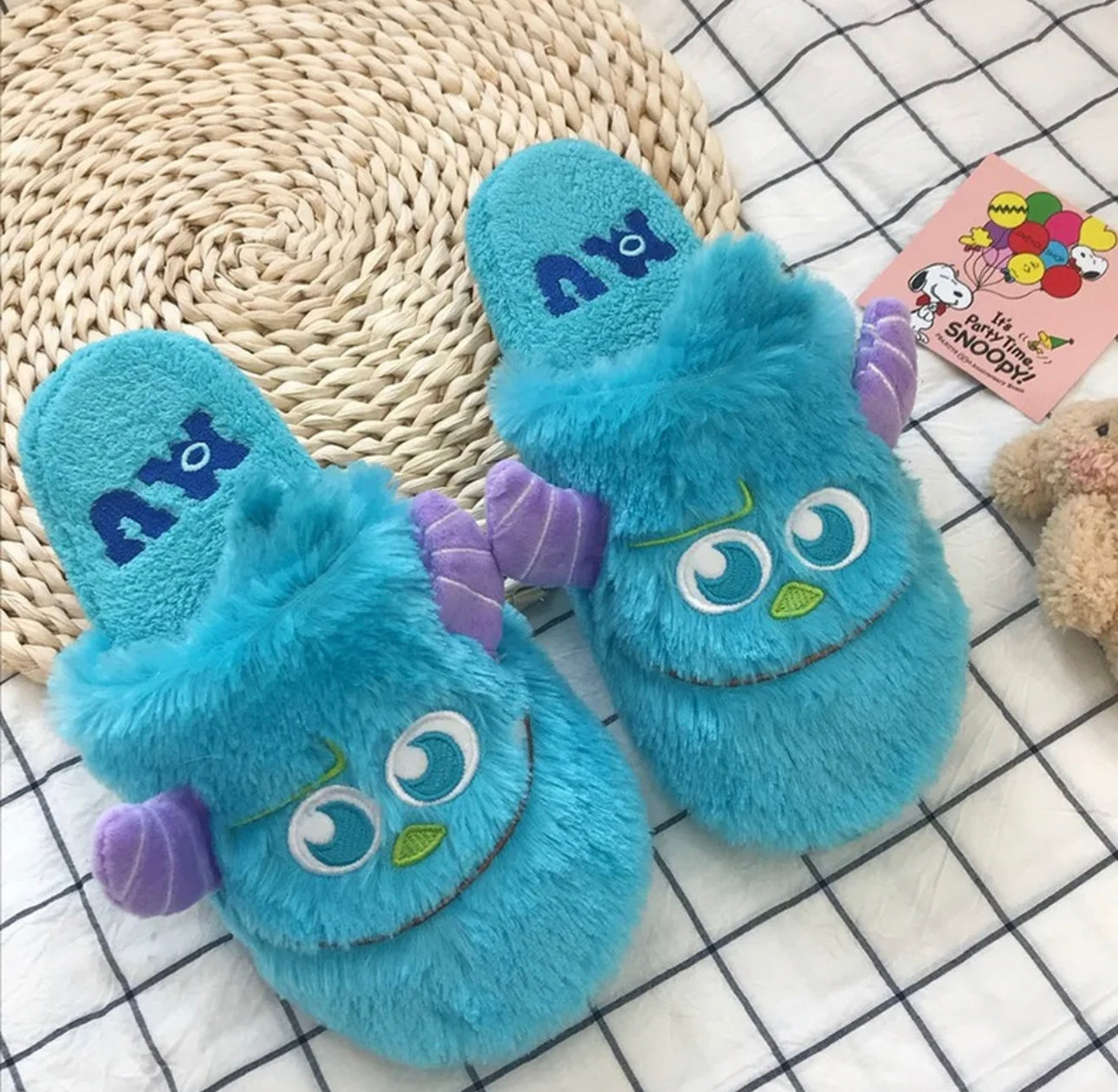 Monsters Inc Pantunflas Sully & Mike