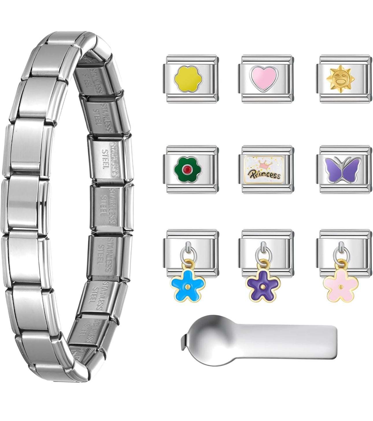 Brazalete Italiano Eslabones Italian Charm Sweetv