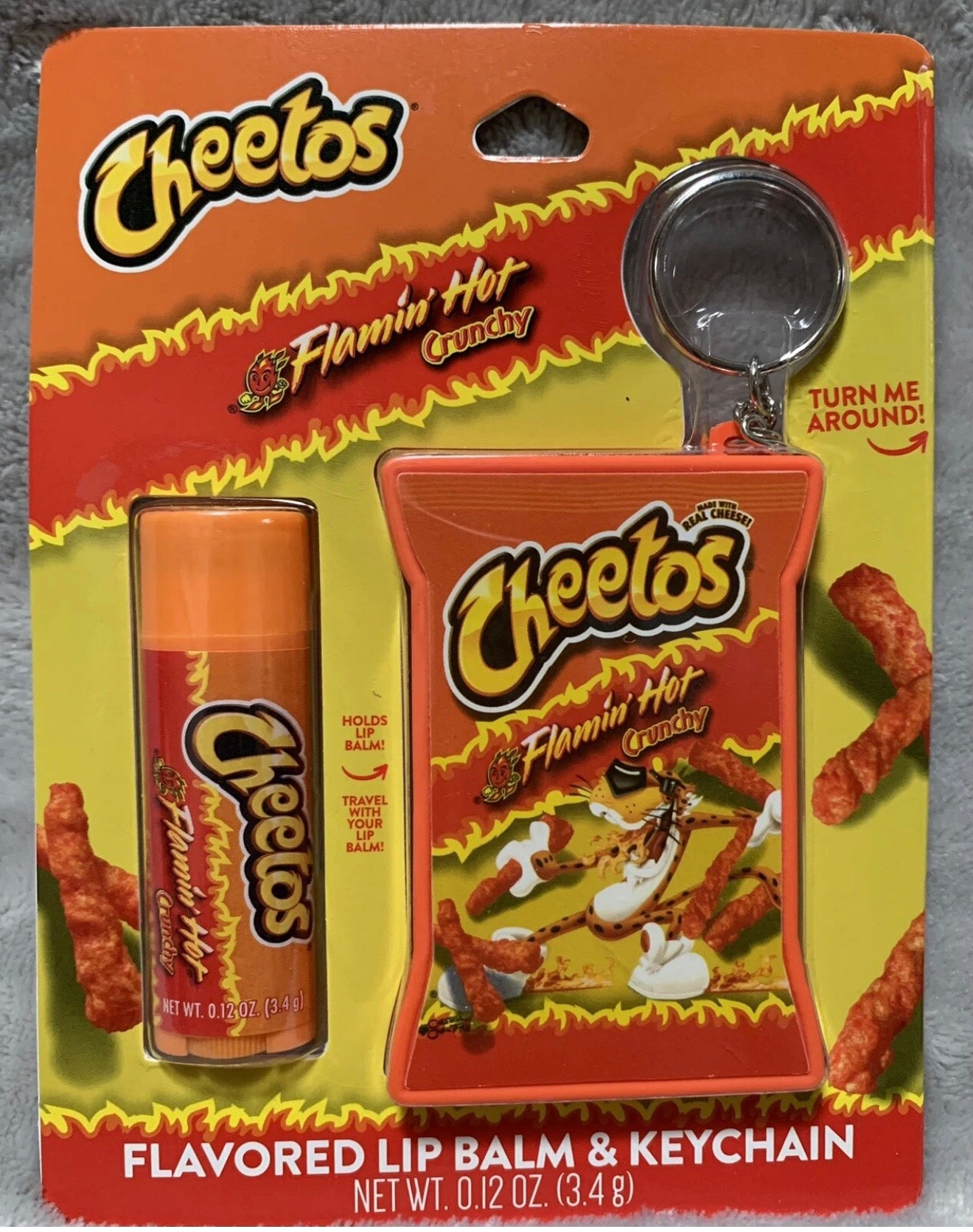 Cheetos Flaming Hot Set Llavero Y Labial