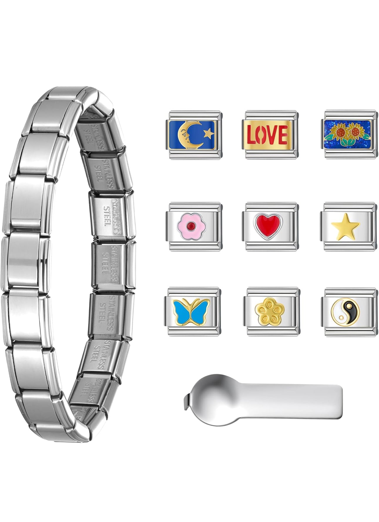 Brazalete Italiano Eslabones Italian Charm Sweetv