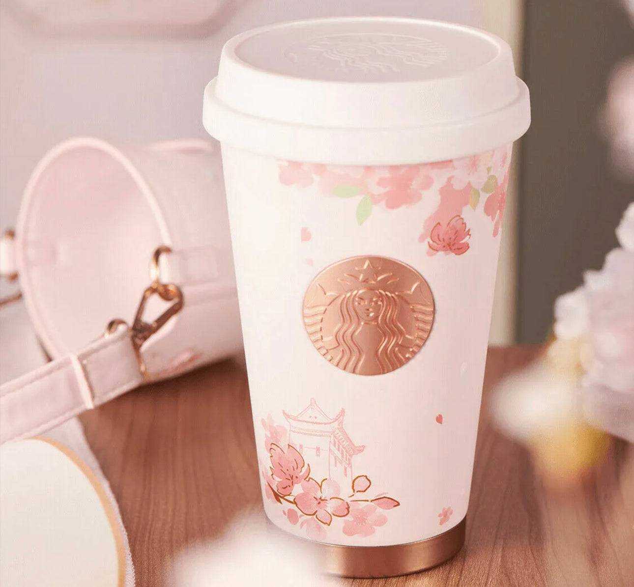 Starbucks China Sakura Blossom Termo Con Correa