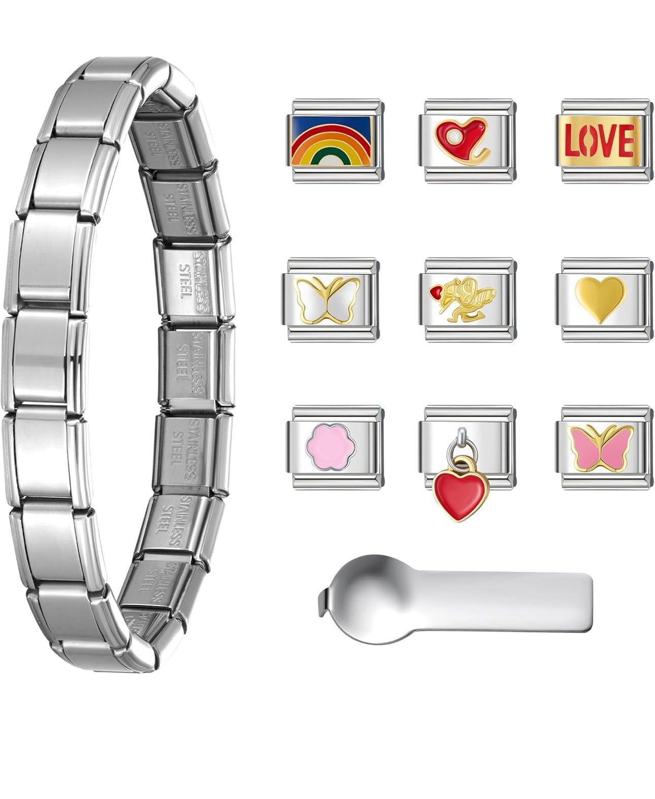 Brazalete Italiano Eslabones Italian Charm Sweetv