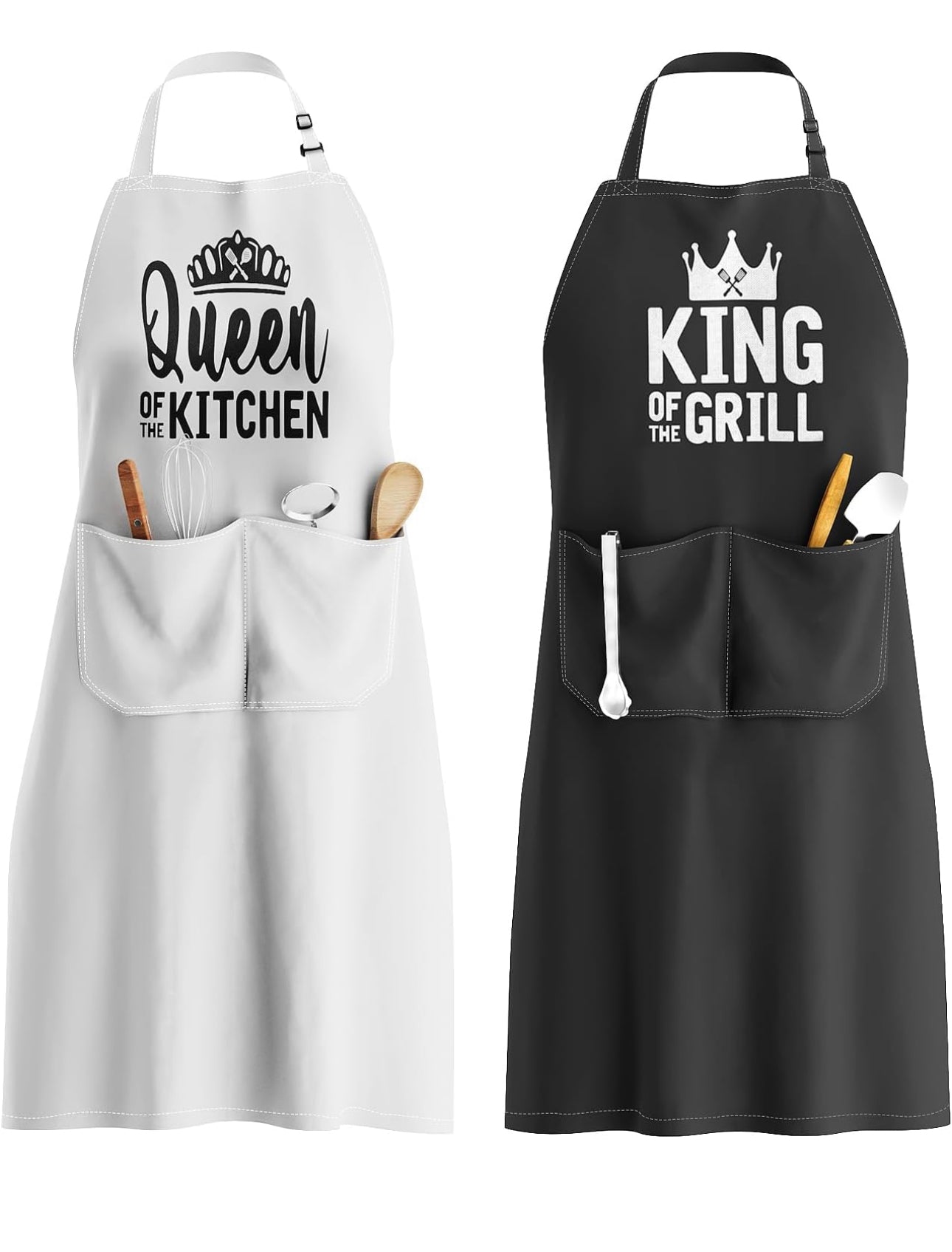 Mandil Rey Y Reina Pareja Set San Valentín