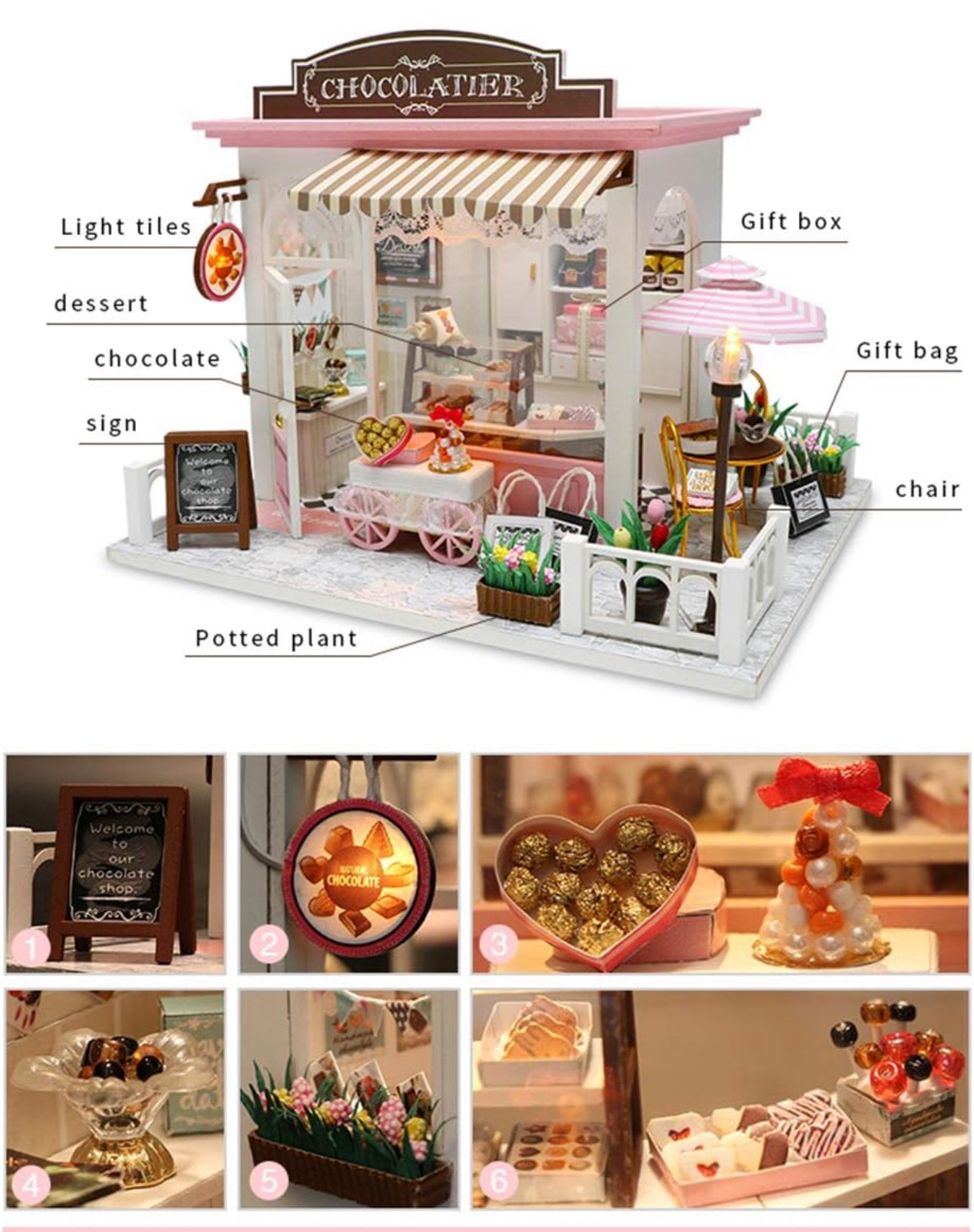 Casa Miniatura Chocolatería DIY