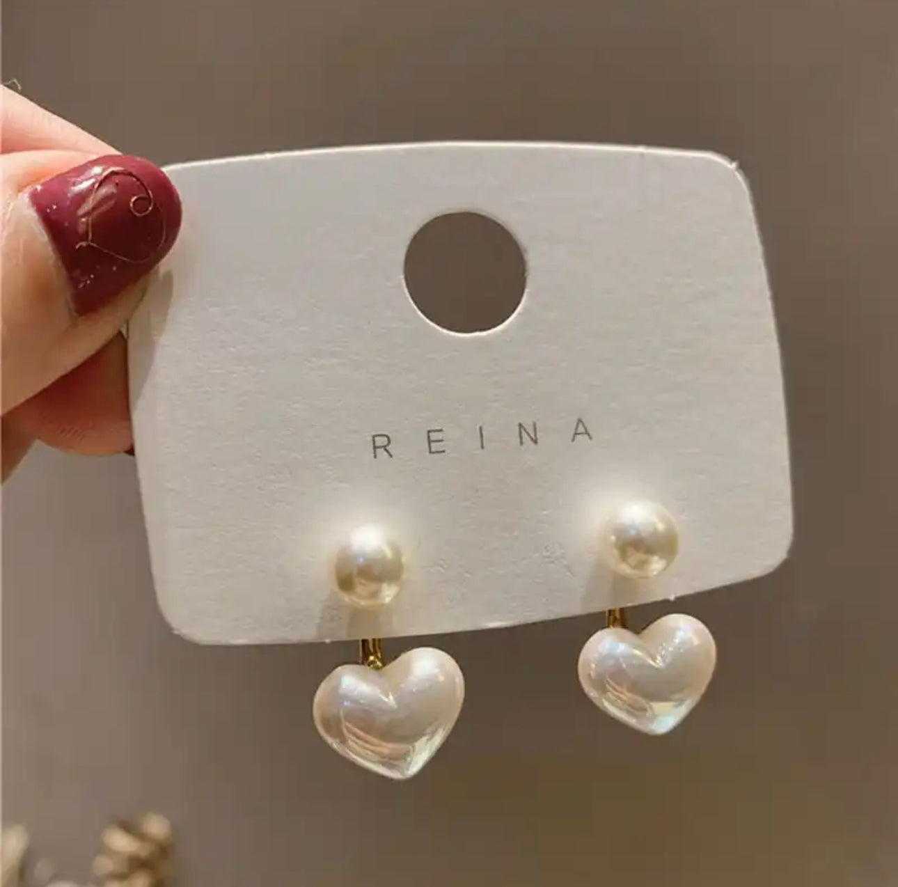 Aretes Perla De Corazón