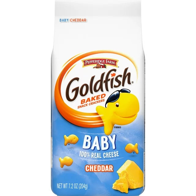 Goldfish Baby Cheddar Crackers, Snack Crackers, 7.2 oz Bag