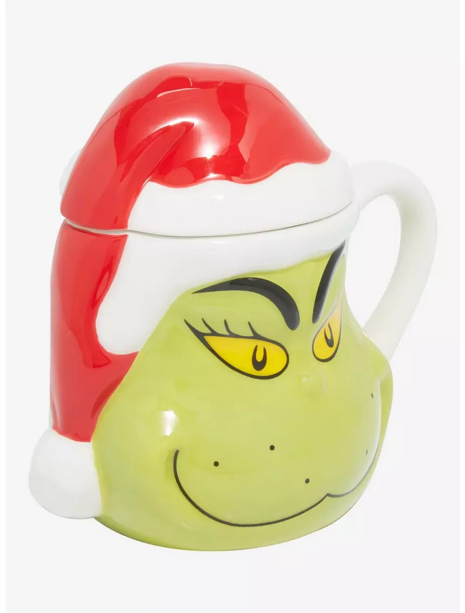 Grinch Taza Con Tapadera Navidad