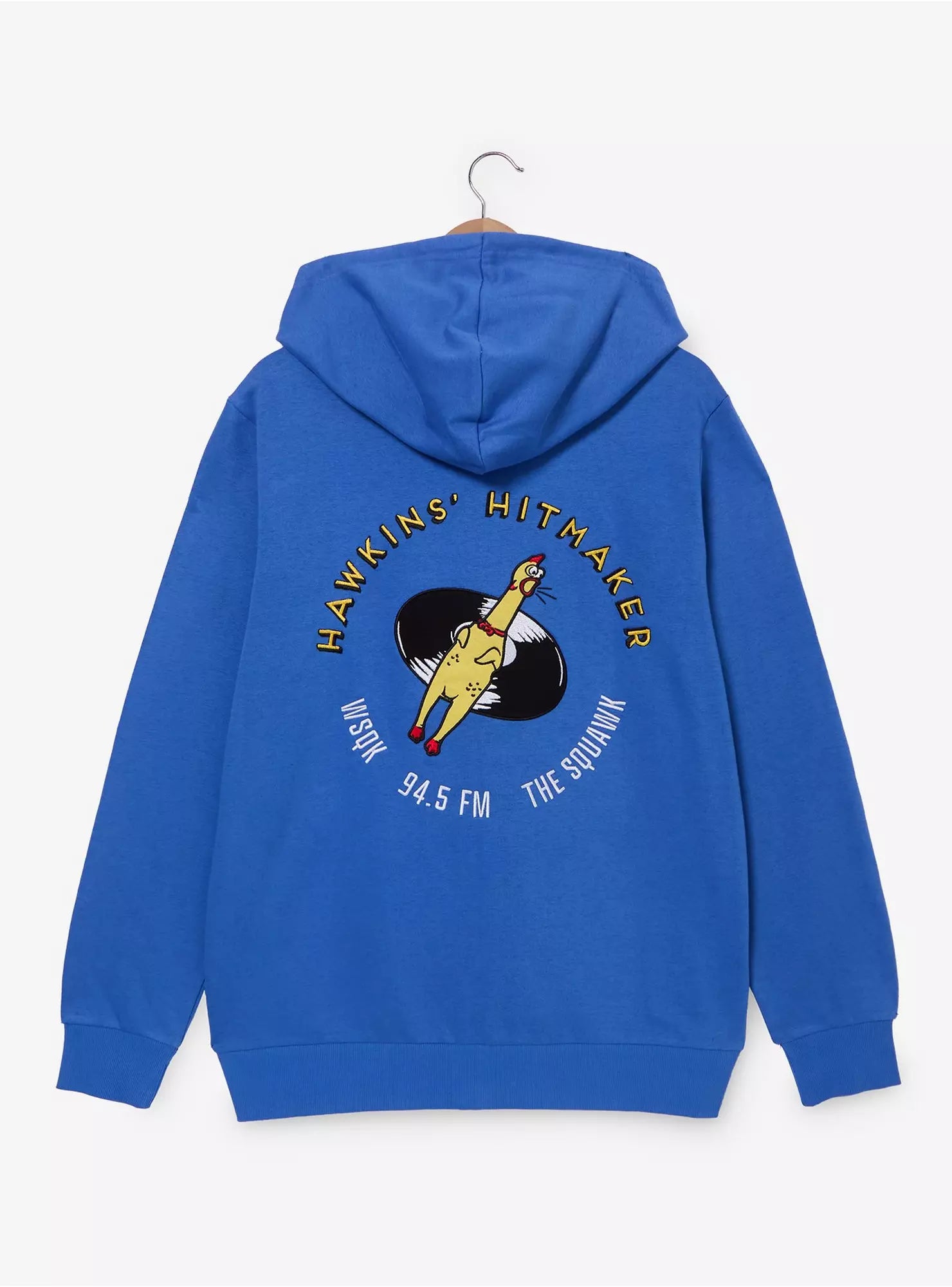 Stranger Things Sudadera Hoodie WSQK Hawkins Hitmaker 94.5 FM – Azul