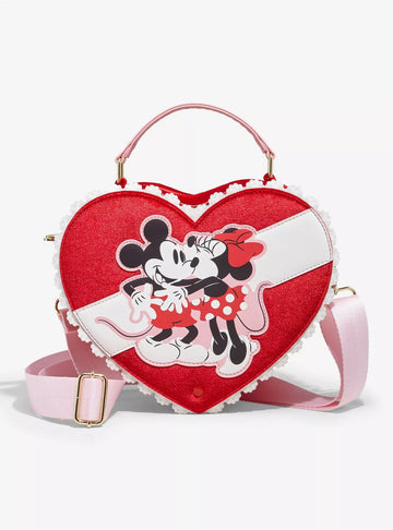 Bolsa Crossbody Loungefly Mickey y Minnie San Valentín | Disney