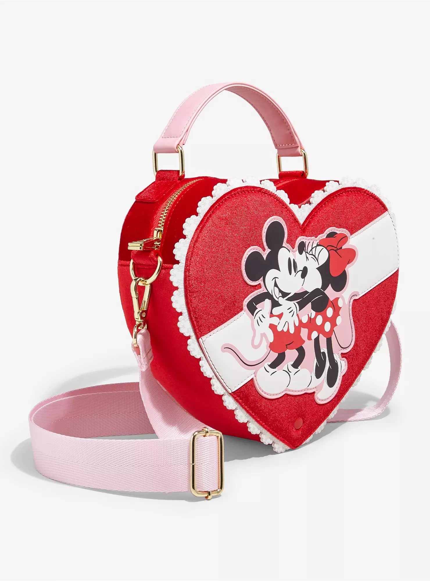 Bolsa Crossbody Loungefly Mickey y Minnie San Valentín | Disney