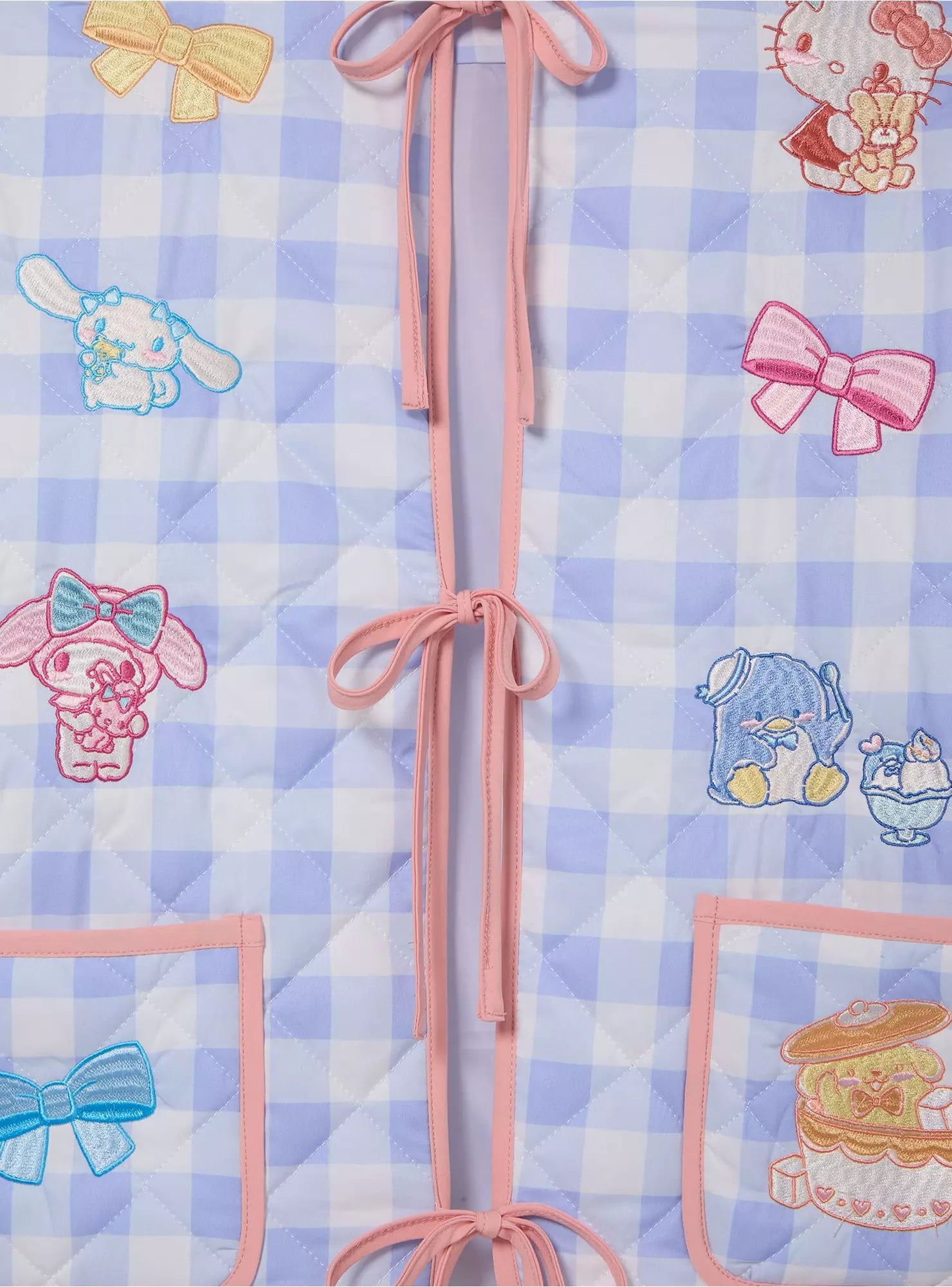 Sanrio Hello Kitty and Friends – Chamarra Acolchada Gingham para Mujer
