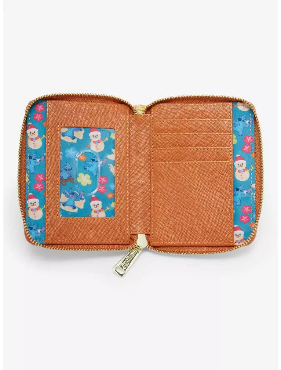 Stitch Cartera Navidad Mono De Nieve