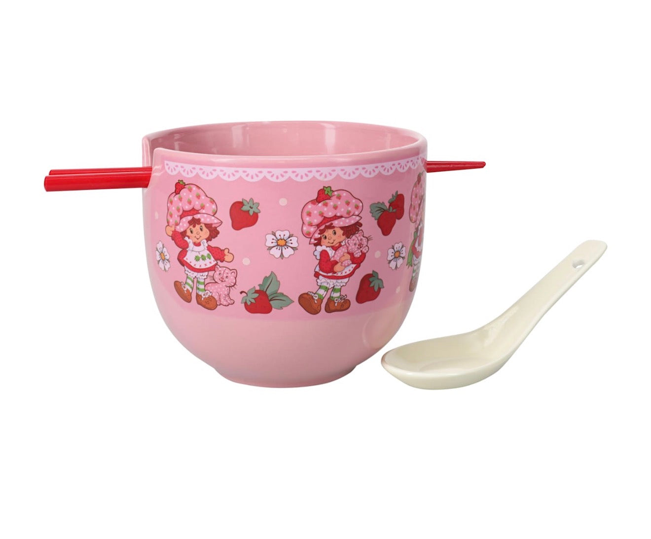 Rosita Fresita Bowl Ramen Con Palillos Y Cuchara
