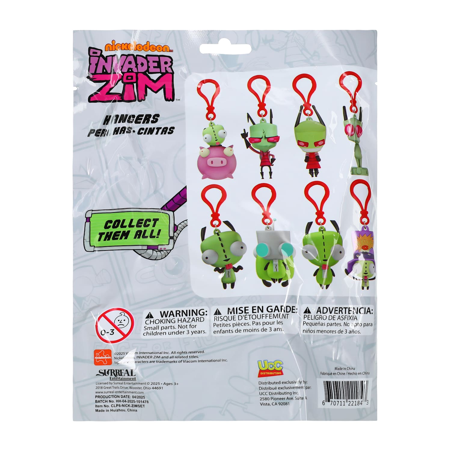 Invader Zim Caja Sorpresa Llavero Invasion Zim