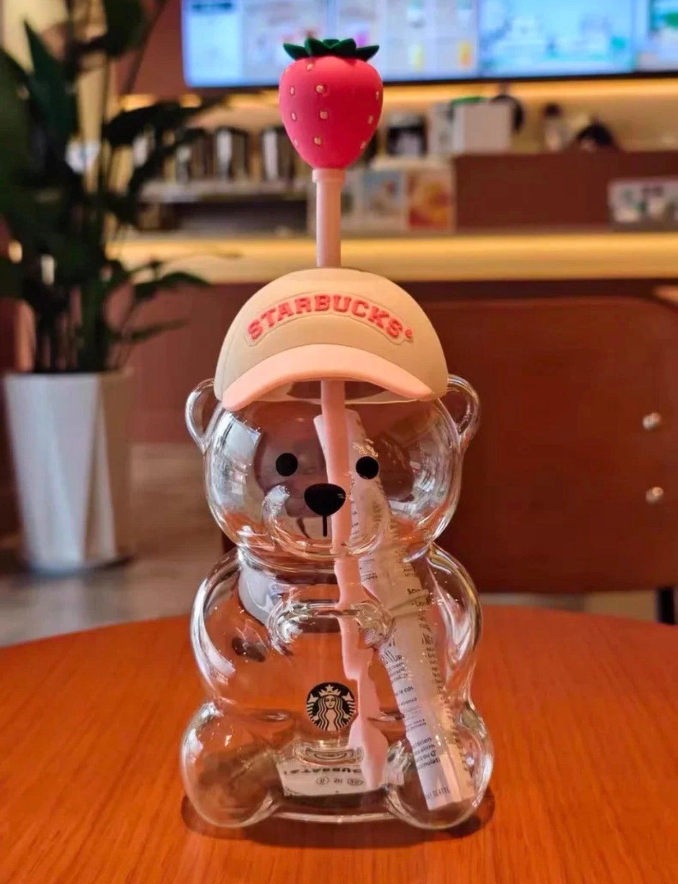Starbucks Bearista Pink Drink Termo Vidrio
