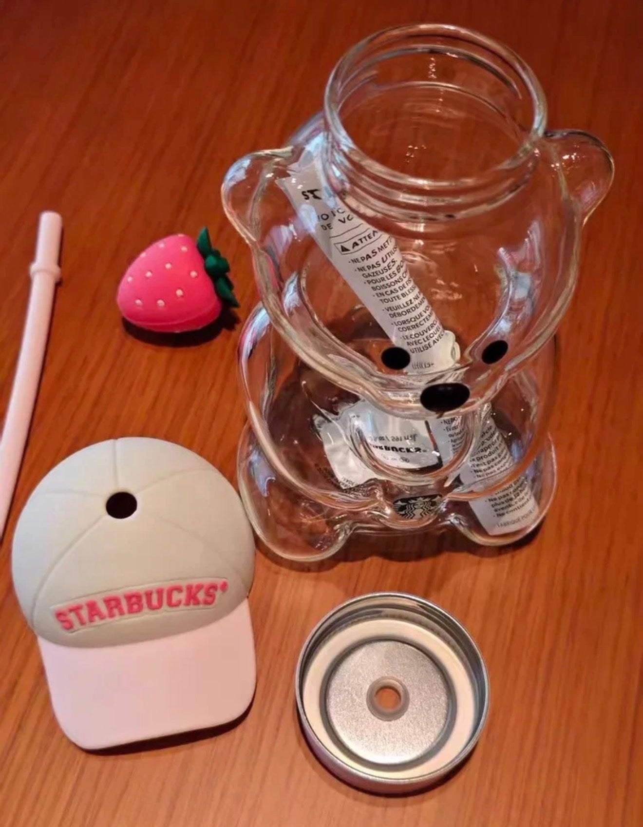 Starbucks Bearista Pink Drink Termo Vidrio